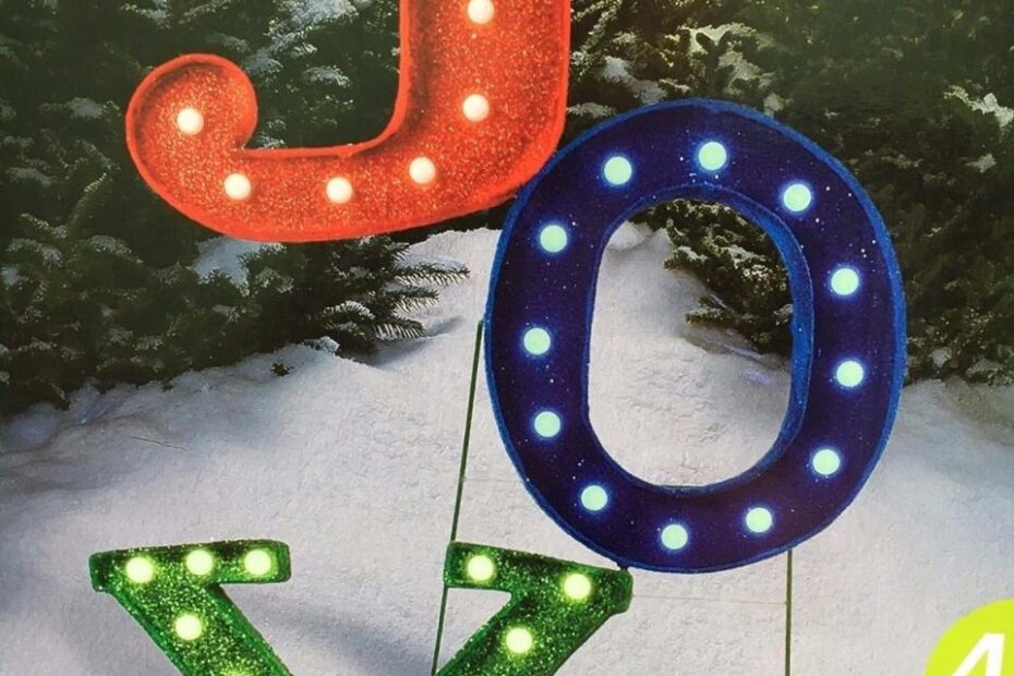 christmas joy sign outdoor decor Outdoor Christmas Decorations Joy Sign Christmas Ornaments 2021