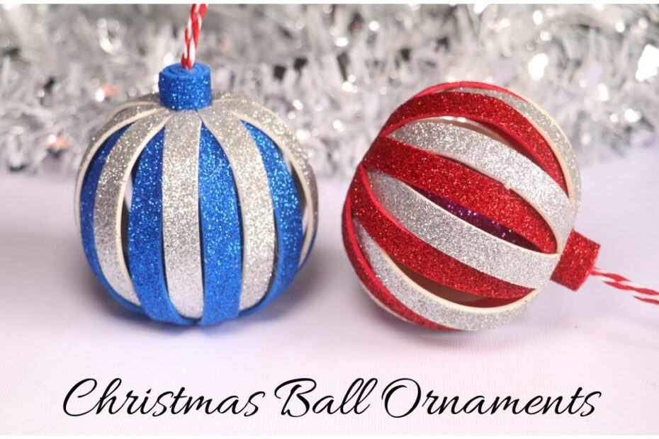 christmas decoration ideas with balls DIY Christmas Balls Glitter Foam Christmas ornaments DIY Christmas