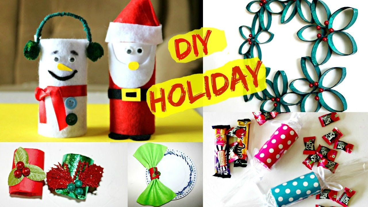 christmas decoration ideas using toilet paper rolls 4 Christmas Decoration & Gift Ideas using Toilet Paper Rolls YouTube