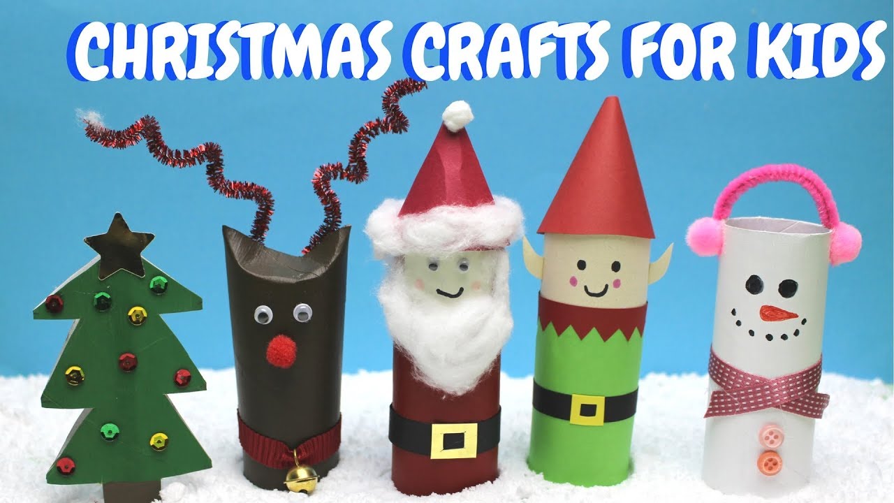 christmas decoration ideas using toilet paper rolls Christmas Crafts for Kids Toilet Paper Roll Craft Ideas YouTube