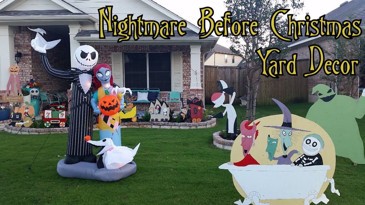 nightmare before christmas lawn decor HALLOWEEN TOWN NIGHTMARE BEFORE CHRISTMAS HALLOWEEN YARD LAWN DECOR