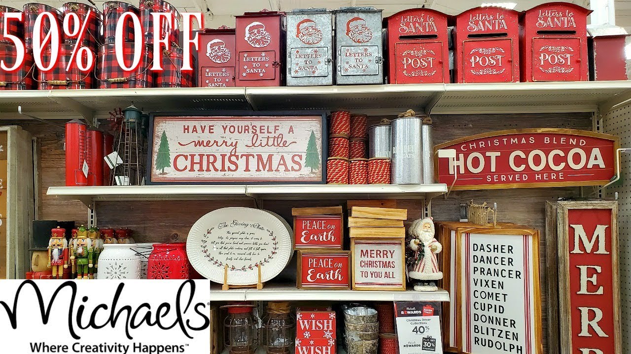 michaels christmas wall decor Michaels * Christmas decorations ON SALE 40 50 OFF * SHOP WITH ME