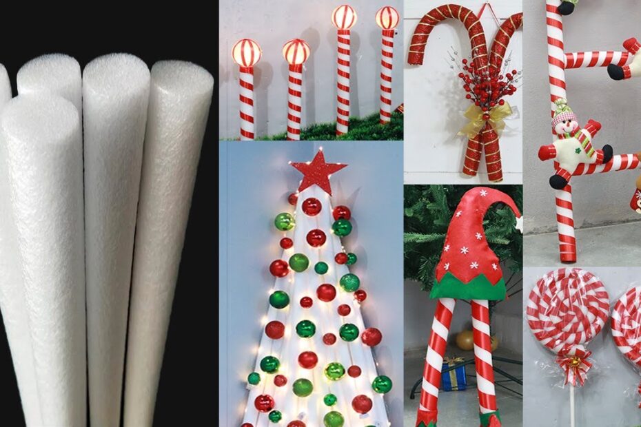 christmas decor with pool noodles Christmas decoration ideas from Pool Noodles ! Do you know yet ? YouTube