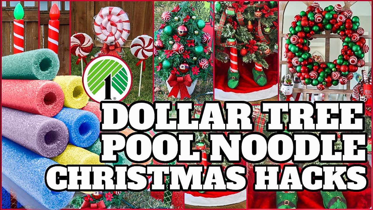 christmas decor with pool noodles Tutorial pool noodle christmas decorations DIY ideas for festive home decor