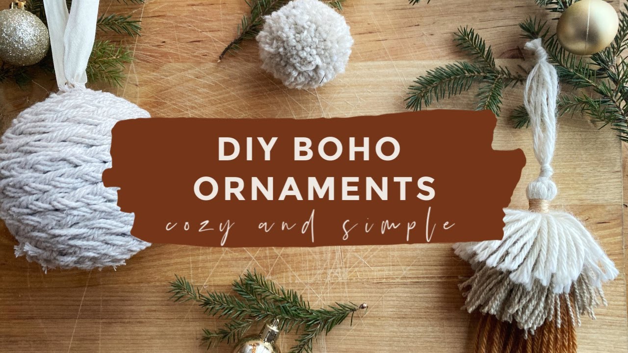 boho christmas decor ideas DIY BOHO HOLIDAY ORNAMENTS EASY AND CHEAP BOHO HOLIDAY DECOR YouTube