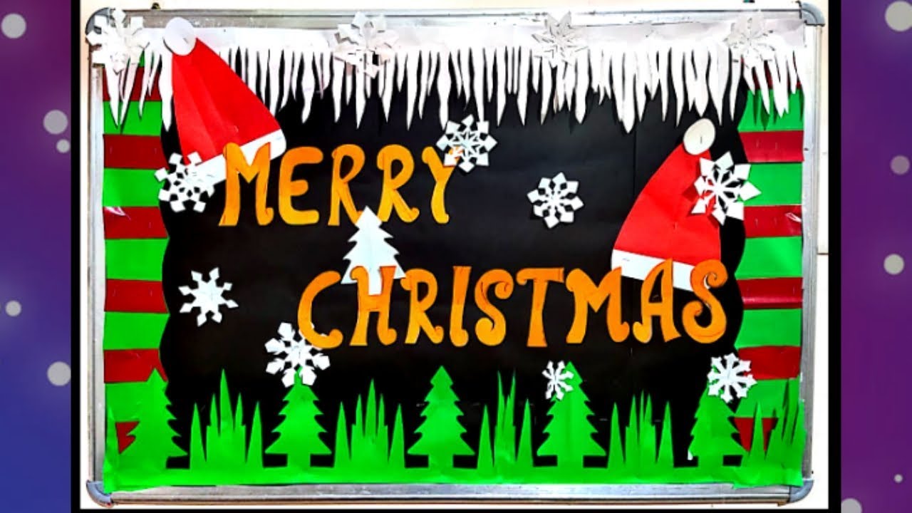 christmas decoration ideas for school board Christmas School Bulletin Board Christmas day Display Board Idea