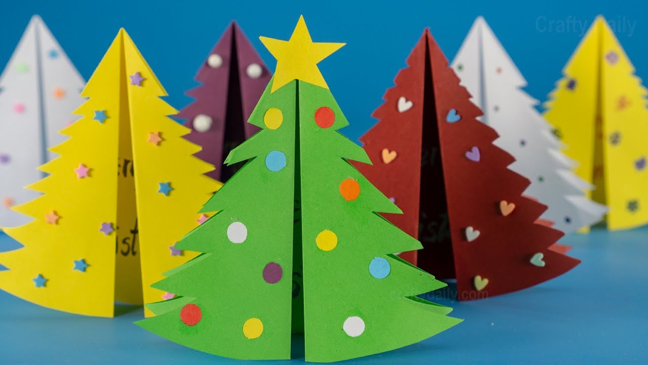 christmas decoration ideas easy to make Simple Christmas Decorations Ideas 🎄 How to make a Paper Christmas Tree