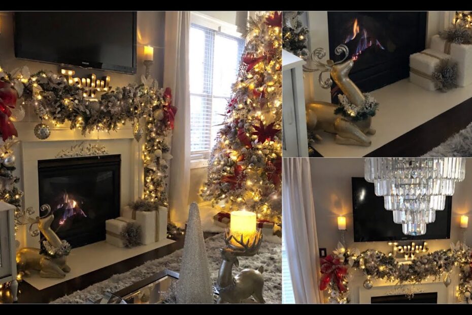 christmas decoration ideas youtube HOW TO DECORATE A MAJESTIC GLAM CHRISTMAS FIREPLACE MANTLE CHRISTMAS