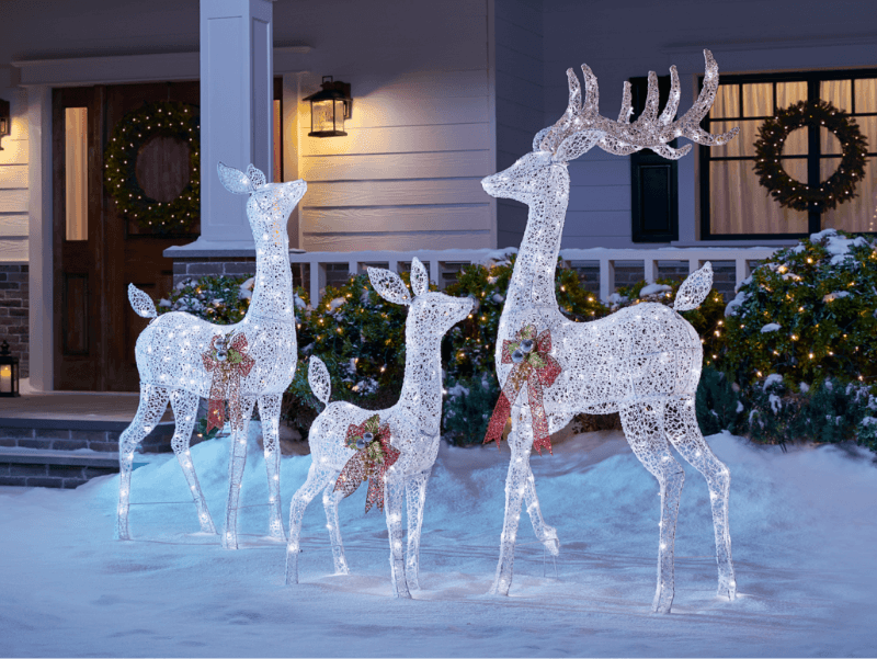 christmas deer decor outdoor home depot Outdoor Christmas Decorations The Home Depot