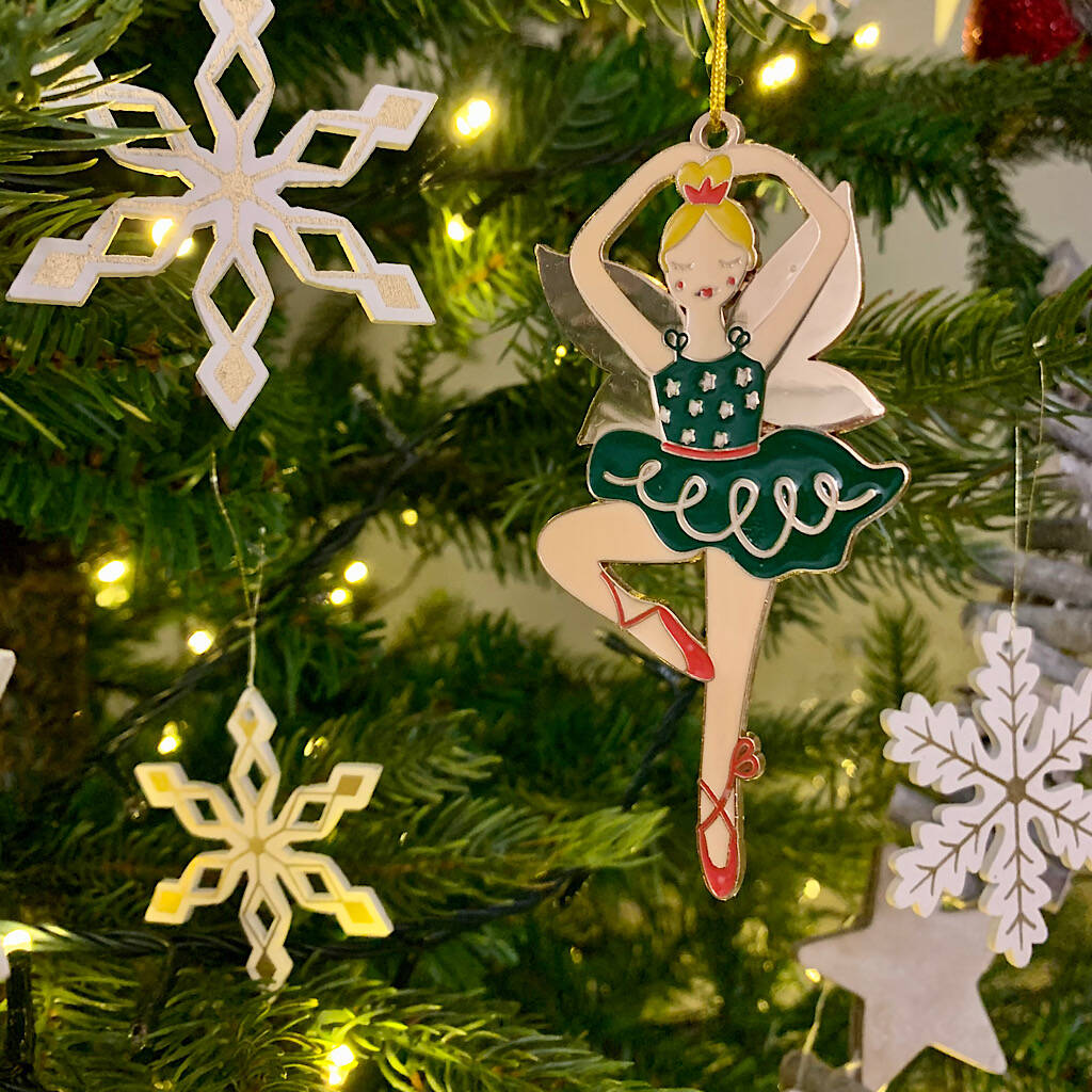 ballerina outdoor christmas decor Ballerina Christmas Hanging Tree Decoration By LA DI DAH