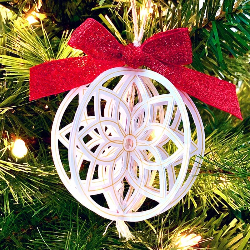 christmas ornament ideas cricut DIY Handmade Christmas Ornaments with Cut Paper 100 Directions