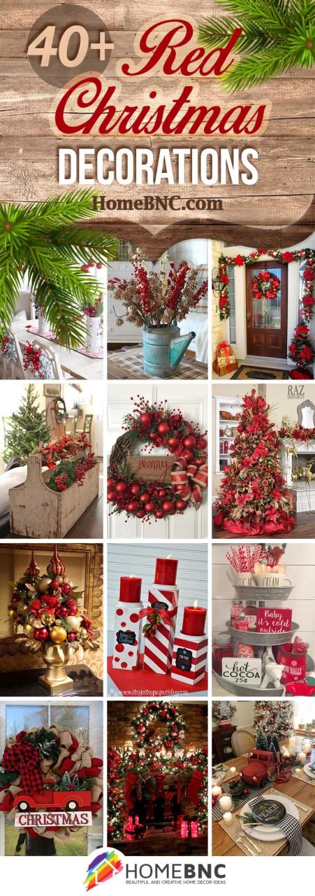 red christmas decor ideas 40+ Best Red Christmas Decor Ideas and Designs for 2021