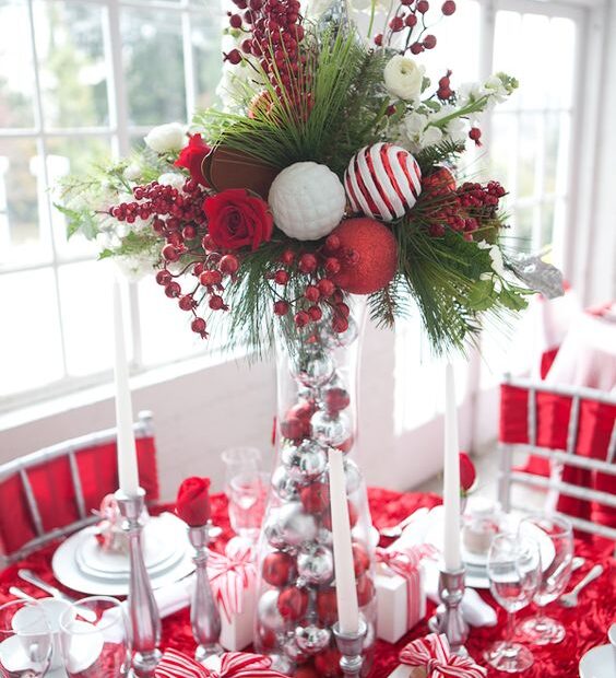 white and red christmas decor 40+ Red and White Christmas Decorating Ideas All About Christmas