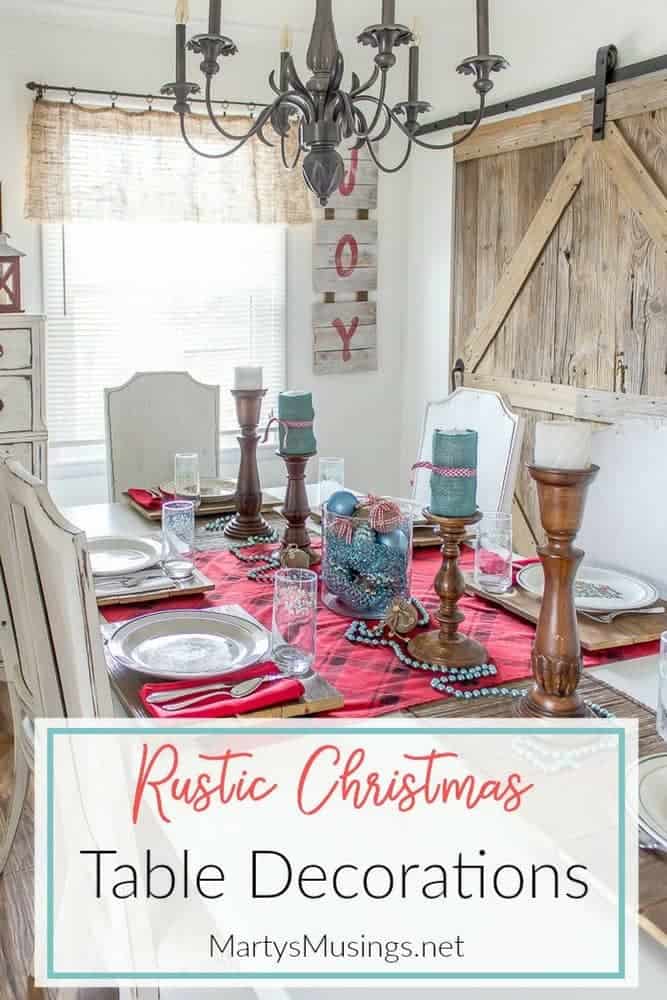 rustic christmas table decor Rustic Christmas Table Decorations Marty's Musings