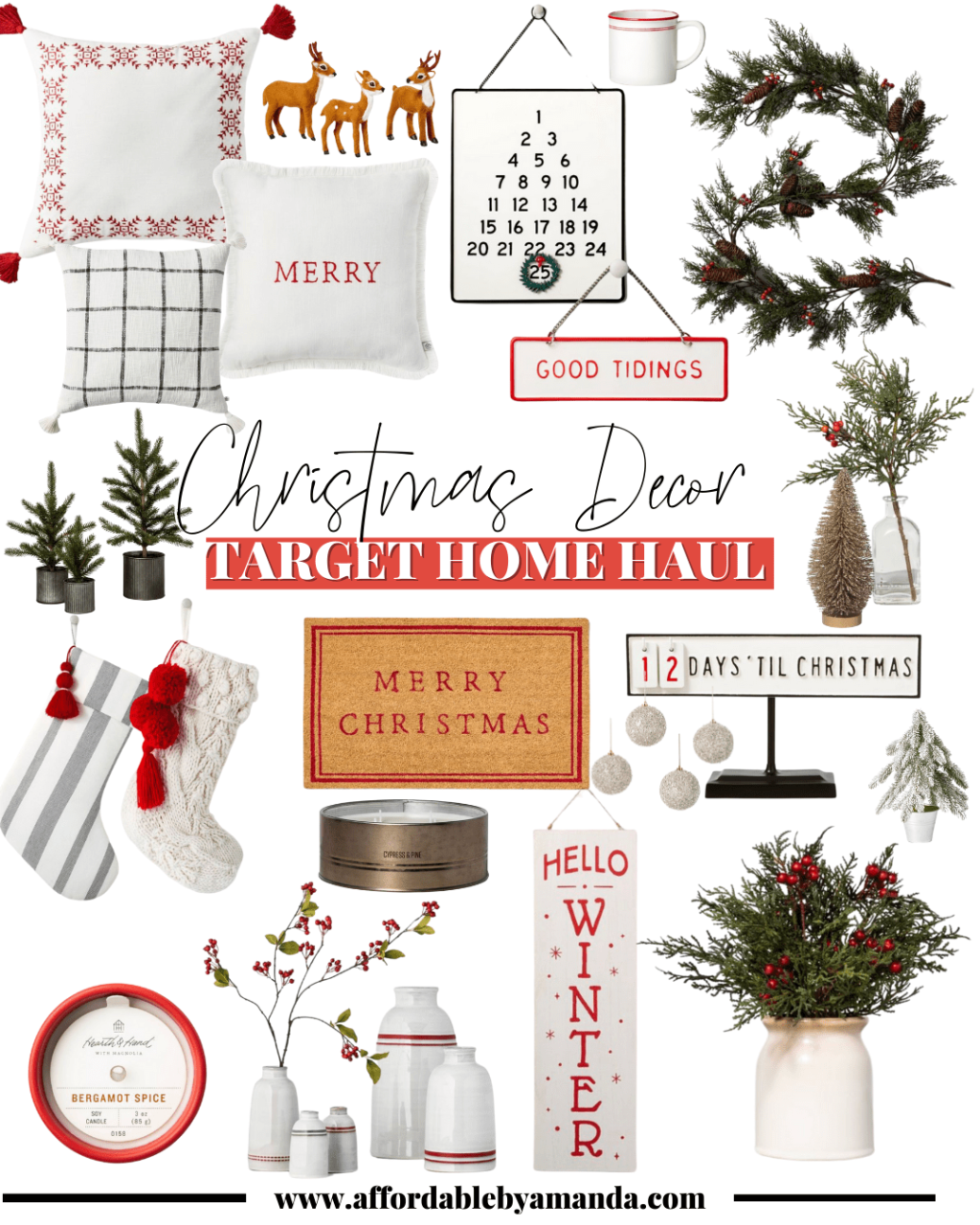 christmas decor at target Target Christmas Decor 2020 Affordable by Amanda